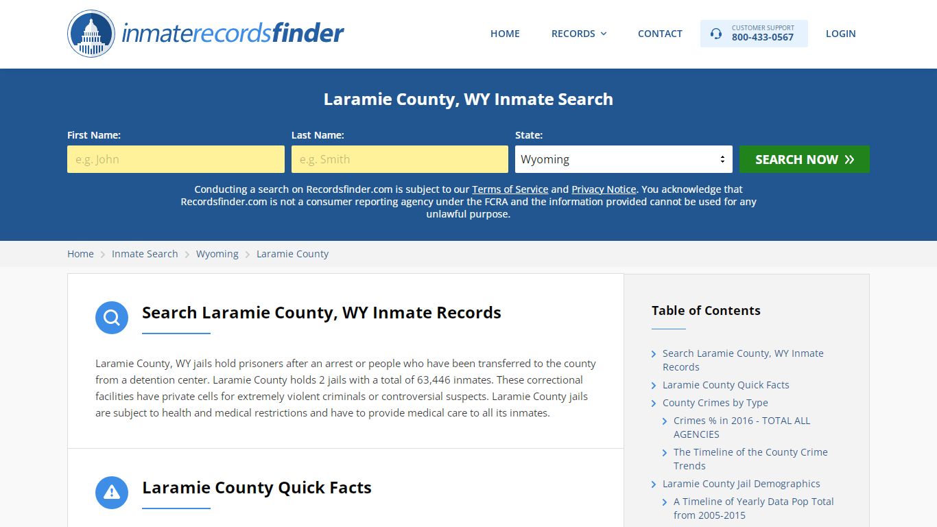 Laramie County, WY Inmate Lookup & Jail Records Online